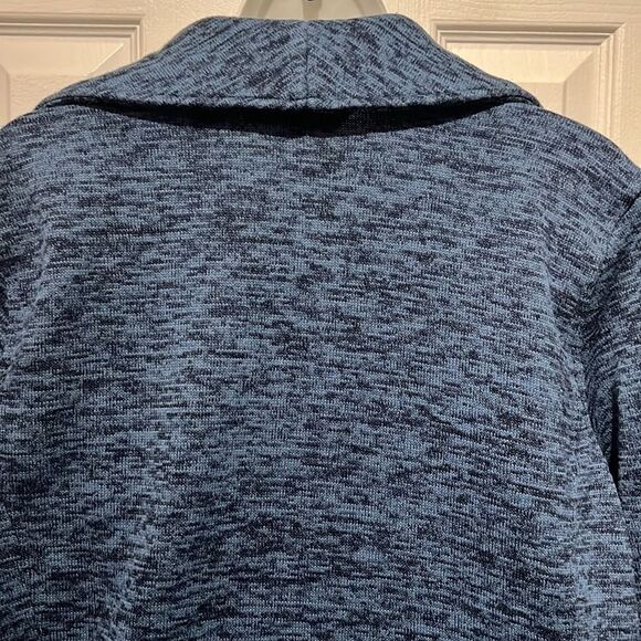 Lands’ End “Evening Blue Heather”‎ Sweater Fleece Jacket Size M (10-12) - Picture 9 of 15